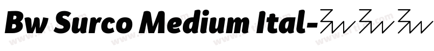 Bw Surco Medium Ital字体转换